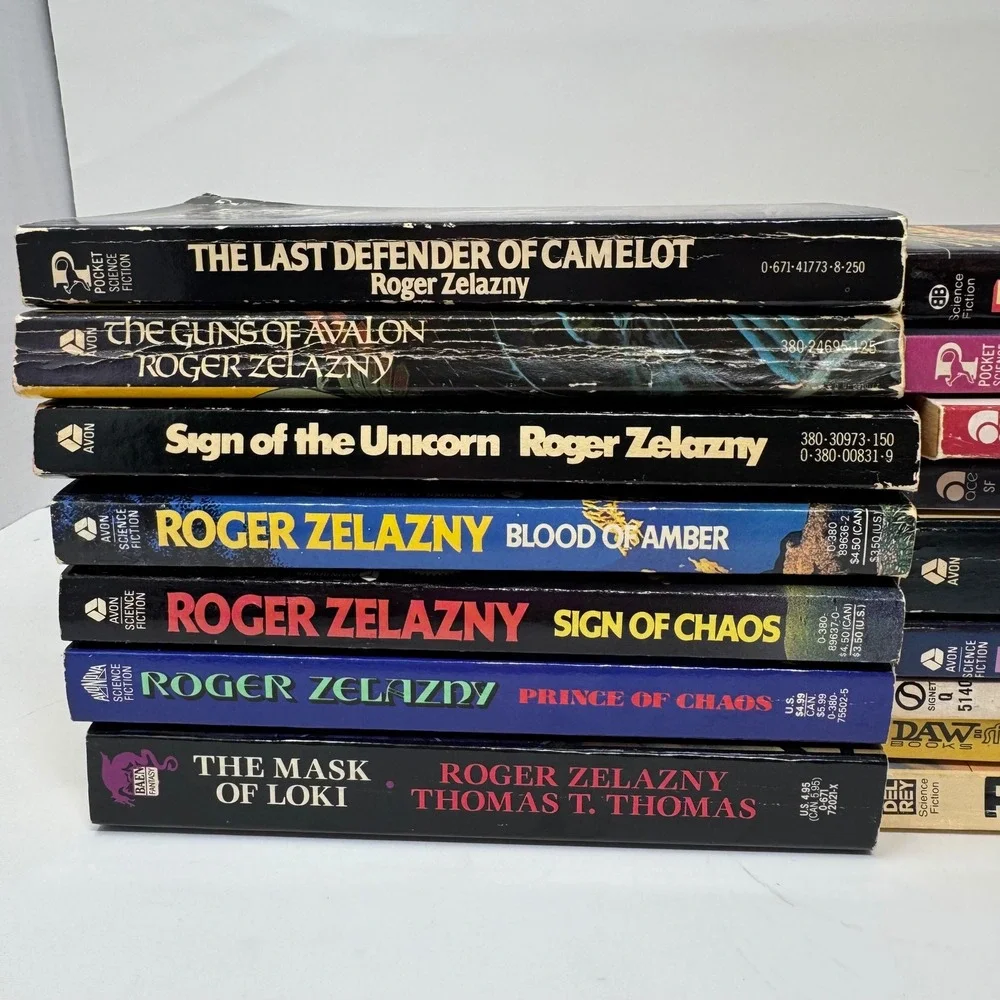 Lot of 24 Roger Zelazny Books Collection Science Fiction Novels VTG Classic Set